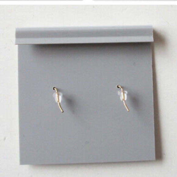 Rachel Zoe | 18K Gold/Sterling Silver Mother Of Pearl Clover Drop Earrings NEW - Picture 3 of 3